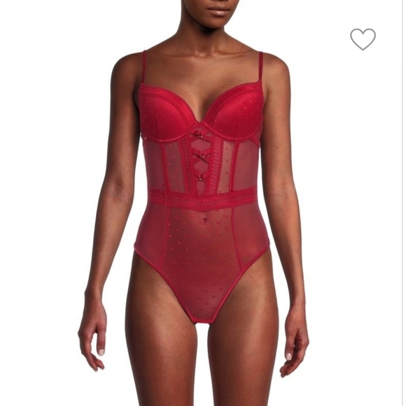 Black Fuchsia by Secret LaceGalloon Lace & Mesh Teddy Size 3X - Picture 6 of 11